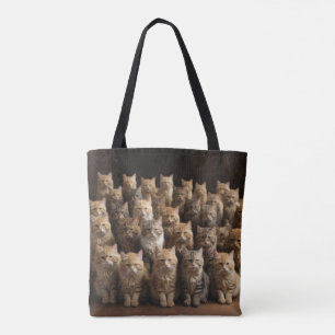 the cat family tote bag