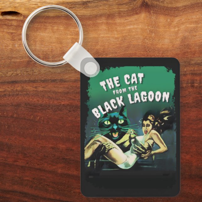 The Cat from the Black Lagoon Key Ring (Front)
