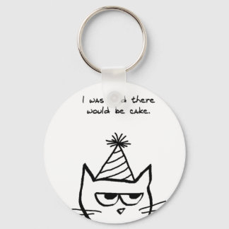The Cat Hates Birthdays - Funny Cat Keychain