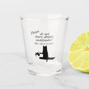 The Cat is a Jerk Shot Glass