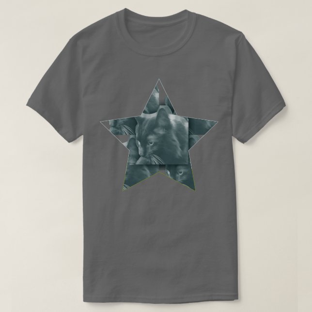 The Cat is the Only Star T-Shirt (Design Front)