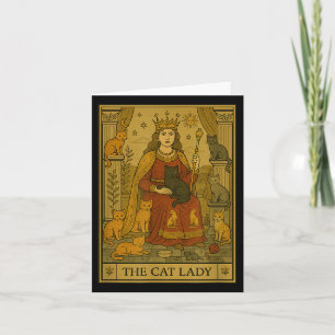 The Cat Lady Tarot Animal Lover Mum Mama Witchy Mo Card