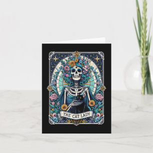 The Cat Lady Tarot Card Skeleton Cat Mum Cat Lover
