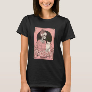 The Cat Lady Tarot Card Women Skeleton Cat Tarot M T-Shirt