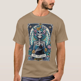 The Cat Ladyarot Card Skeleton Cat Mum Cat Lover f T-Shirt