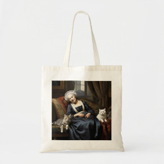 " THE CAT LADY'S REPOSE " TOTE BAG