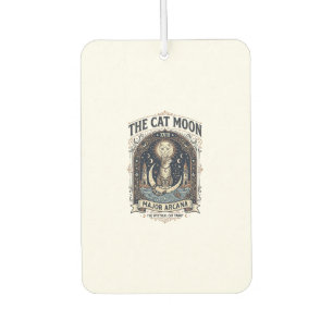 The Cat Moon Cat Tarot Card Major Arcana Vintage V Car Air Freshener