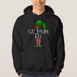 The Cat Mum Elf Matching Family Christmas Gift Mum Hoodie