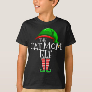 The Cat Mum Elf Matching Family Christmas Gift Mum T-Shirt