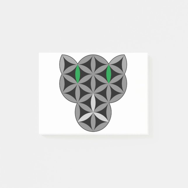 The Cat Of Life - Sacred Animals 02.Dark Post-it Notes (Front)