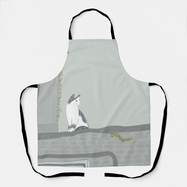 The cat on the fence apron (Front)