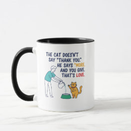 The Cat Says More" Ceramic Coffee  Mug