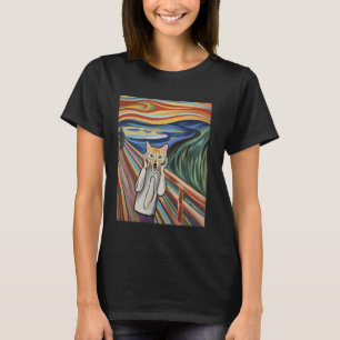 The Cat Scream Funny Artist Humour Art Teacher Art T-Shirt