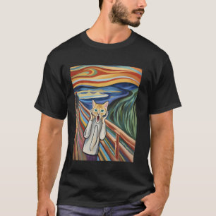 The Cat Scream Funny Artist Humour Art Teacher Art T-Shirt