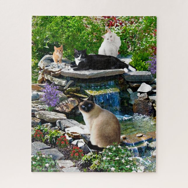 "The Cat Spa" Jigsaw Puzzle (Vertical)