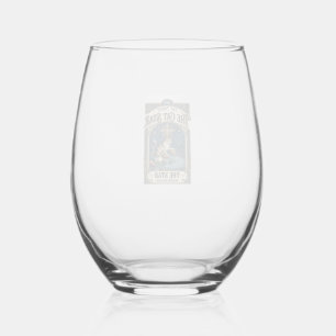 The Cat Star Cat Tarot Card Major Arcana Vintage V Stemless Wine Glass