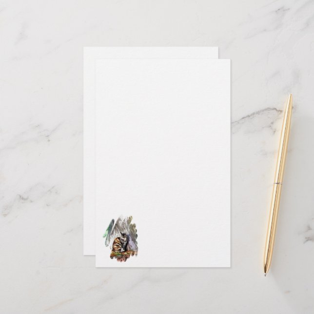 THE CAT STATIONERY (Front/Back In Situ)