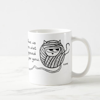 The Cat Steals Your Yarn - Funny Cat Coffee Mug