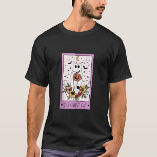 The Cat Tarot Card Ghost Halloween Pumpkin Cat Lov T-Shirt