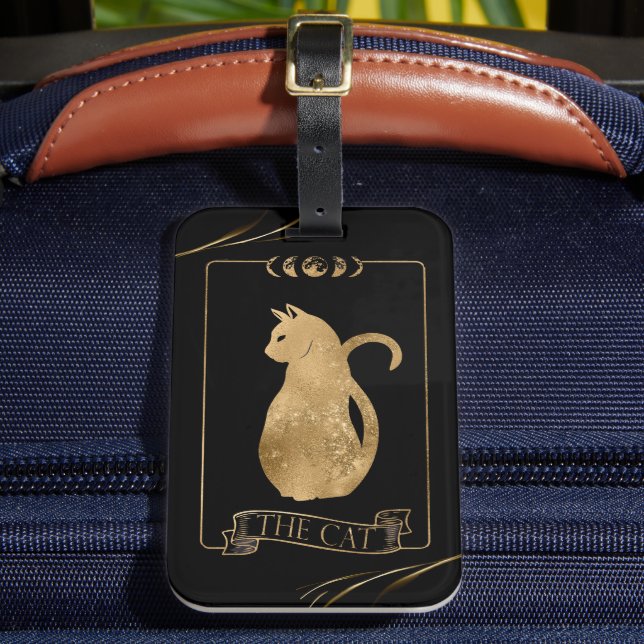 The Cat Tarot Card Luggage Tag (Front Insitu 2)