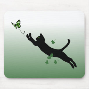 The Cat & The Butterfly Mouse Pad