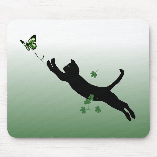 The Cat & The Butterfly Mouse Pad (Front)