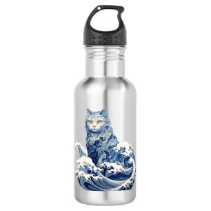 The Cat Wave Off Kanagawa 532 Ml Water Bottle