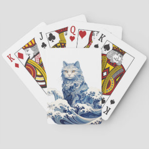 The Cat Wave Off Kanagawa Playing Cards