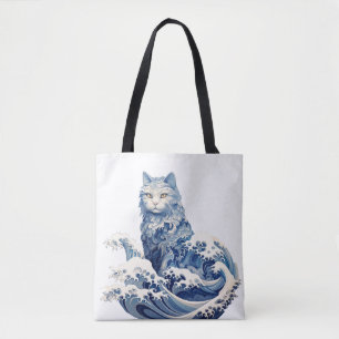 The Cat Wave Off Kanagawa Tote Bag