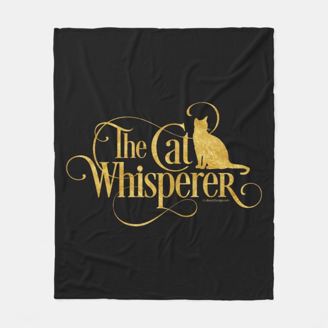 The Cat Whisperer Fleece Blanket (Front)