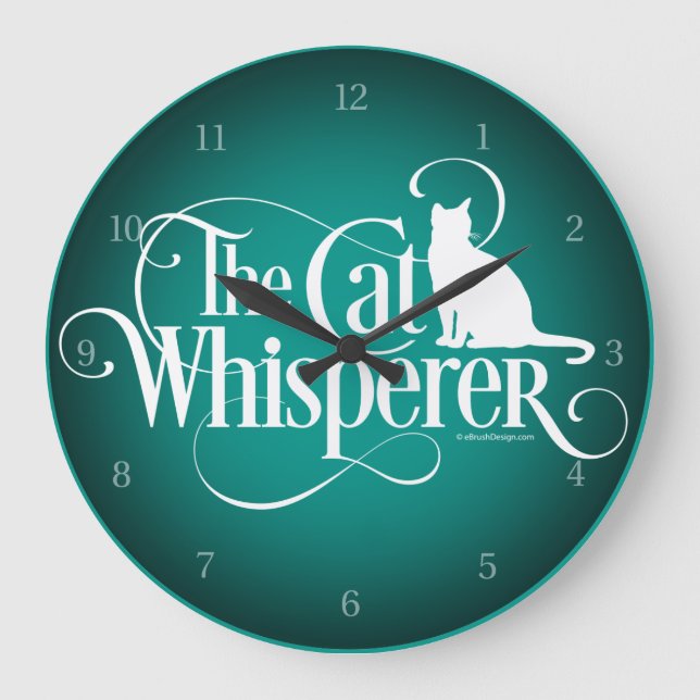 The Cat Whisperer Large Clock (Front)