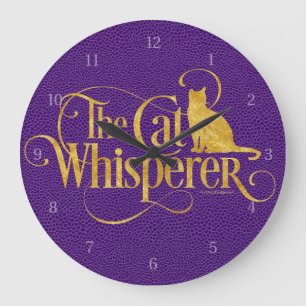 The Cat Whisperer Large Clock