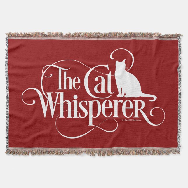 The Cat Whisperer Throw Blanket (Front)