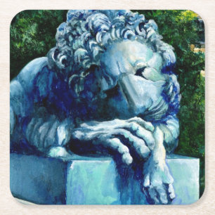 The Cat, Who ate the Canary, Washington DC Square Paper Coaster
