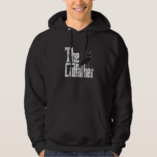 The Catfather Black Cat Father Mafia Whiskers Male Hoodie