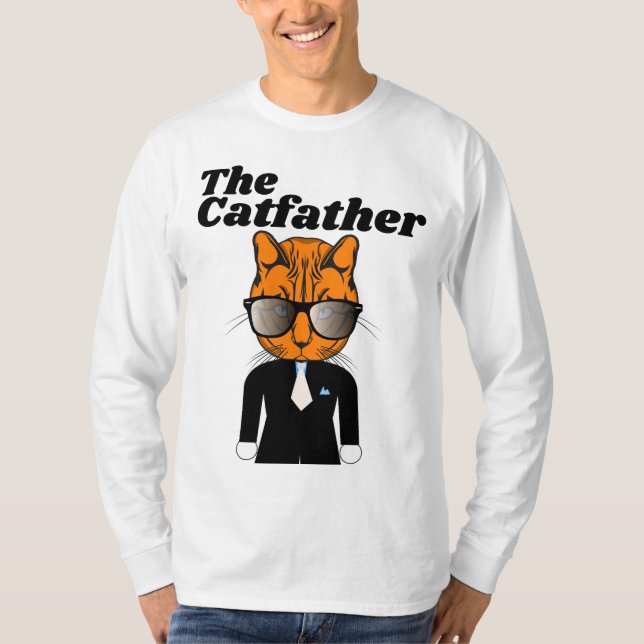 THE CATFATHER CAT DAD T-Shirts (Front)