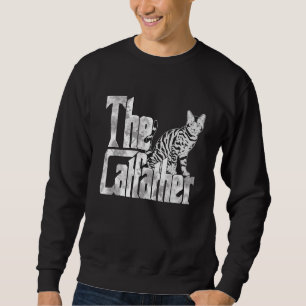 The Catfather Cat Father Mafia Whiskers Male Daddy Sweatshirt