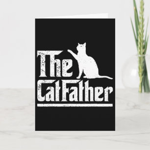 The Catfather Funny Cat Dad Fathers Day Movie Pun  Card