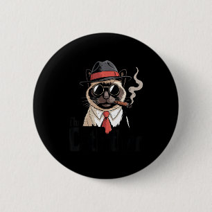 The Catfather Siamese Cat Dad Happy Father Day Gif 6 Cm Round Badge