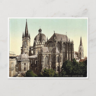 The cathedral, Aachen, the Rhine, Germany rare Pho Postcard