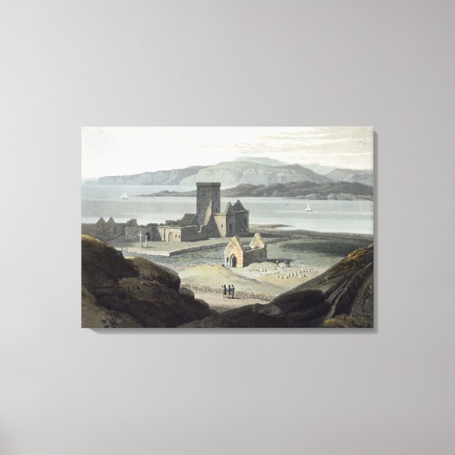 The Cathedral at Iona, from 'A Voyage Around Great Canvas Print (Front)