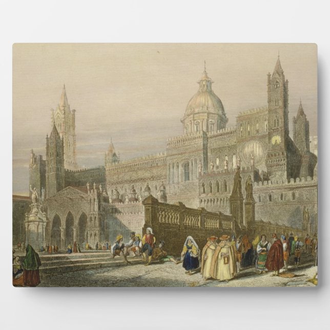 The Cathedral at Palermo, Sicily, engraved by John Plaque (Front)