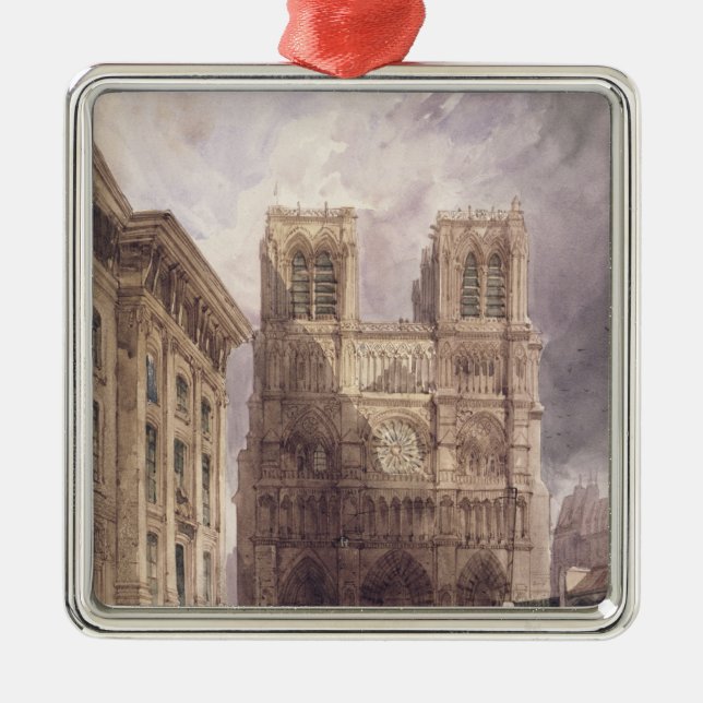 The Cathedral of Notre Dame, Paris, 1836 Metal Tree Decoration (Front)