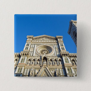 The cathedral Santa Maria del Fiore , Firenze, 15 Cm Square Badge