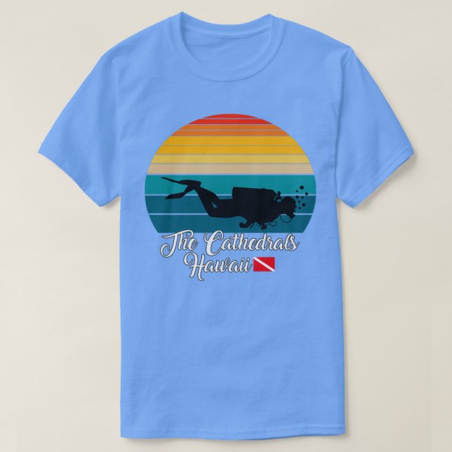The Cathedrals Hawaii Diving T-Shirt (Design Front)
