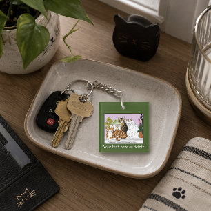 The Cats are in Charge Key Ring