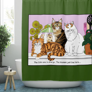 The Cats are in Charge Shower Curtain