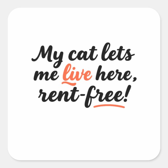 The Cat's House Square Sticker (Front)
