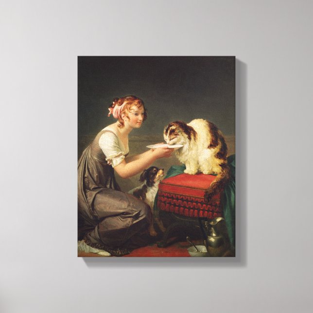 The Cat's Lunch Canvas Print (Front)