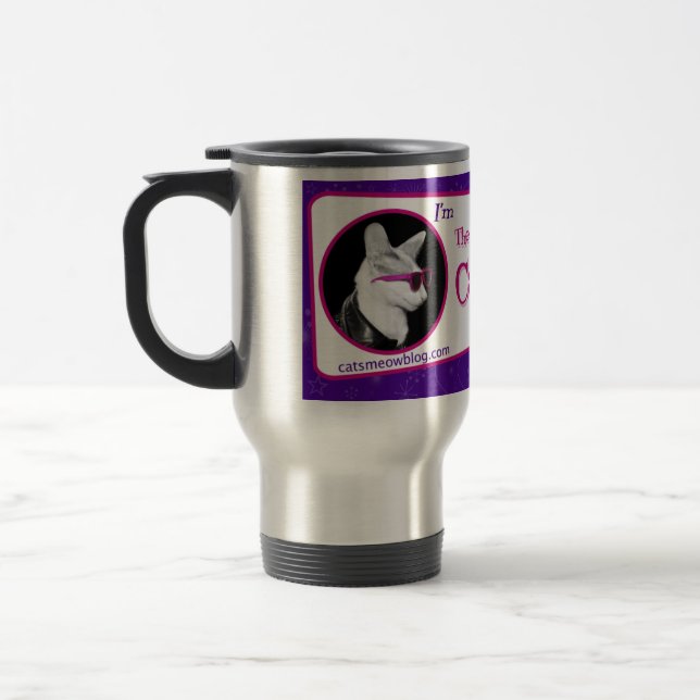 The Cat's Meow Blog Travel Mug (Left)